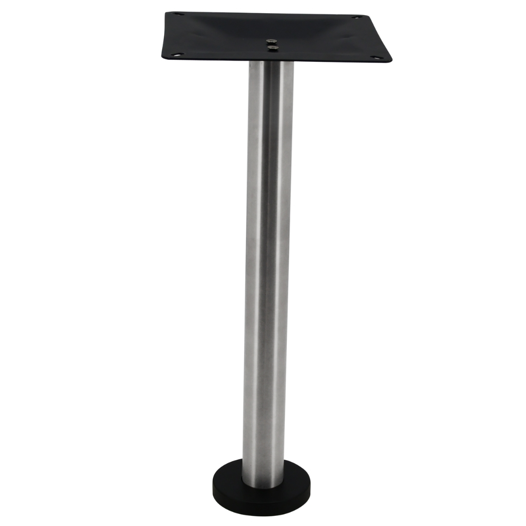 Pole Base Table Bolt-In Stainless Steel Dining Table Base with Round Pole | Cafe ...