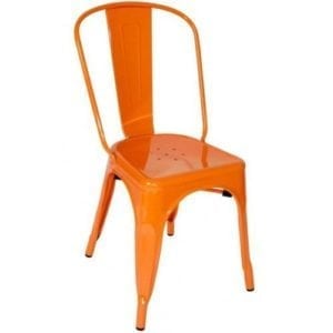 orange Tolix chair