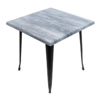 800mm Square Cement Isotop Table Top with Black Tolix Base