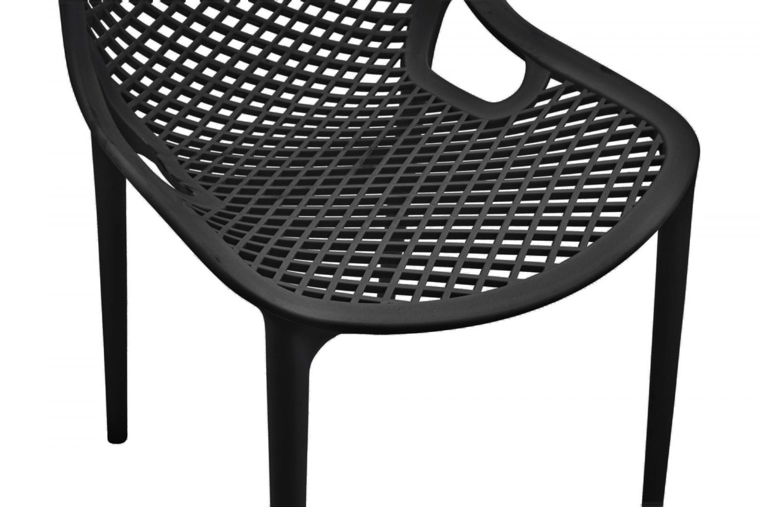 Air Chair In Black Cafe Furniture, Black Plastic Outdoor Chairs Australia