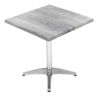800mm Square Cement Isotop Table Top with Silver Roma Base