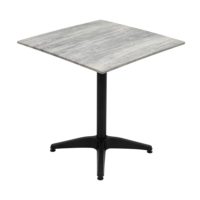 700mm Square Cement Sliq Isotop Table Top with Black Roma Base