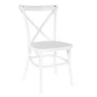 Resin Cross Back Chair in White