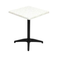 600mm Square Marble Isotop Table Top with Black Roma Base