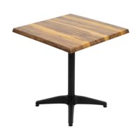 700mm Square Shesman Isotop Table Top with Black Roma Base