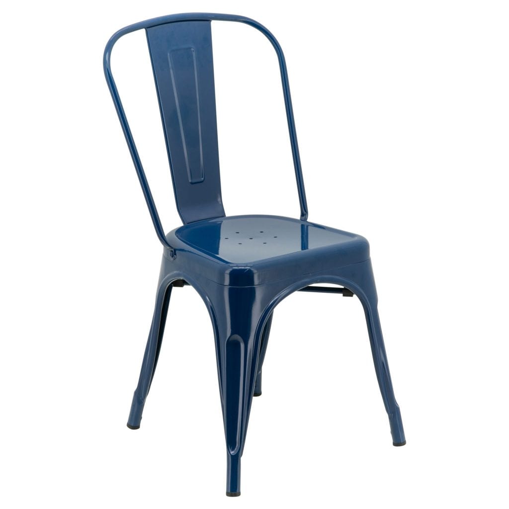 Replica Tolix Chair in Gloss Navy Blue
