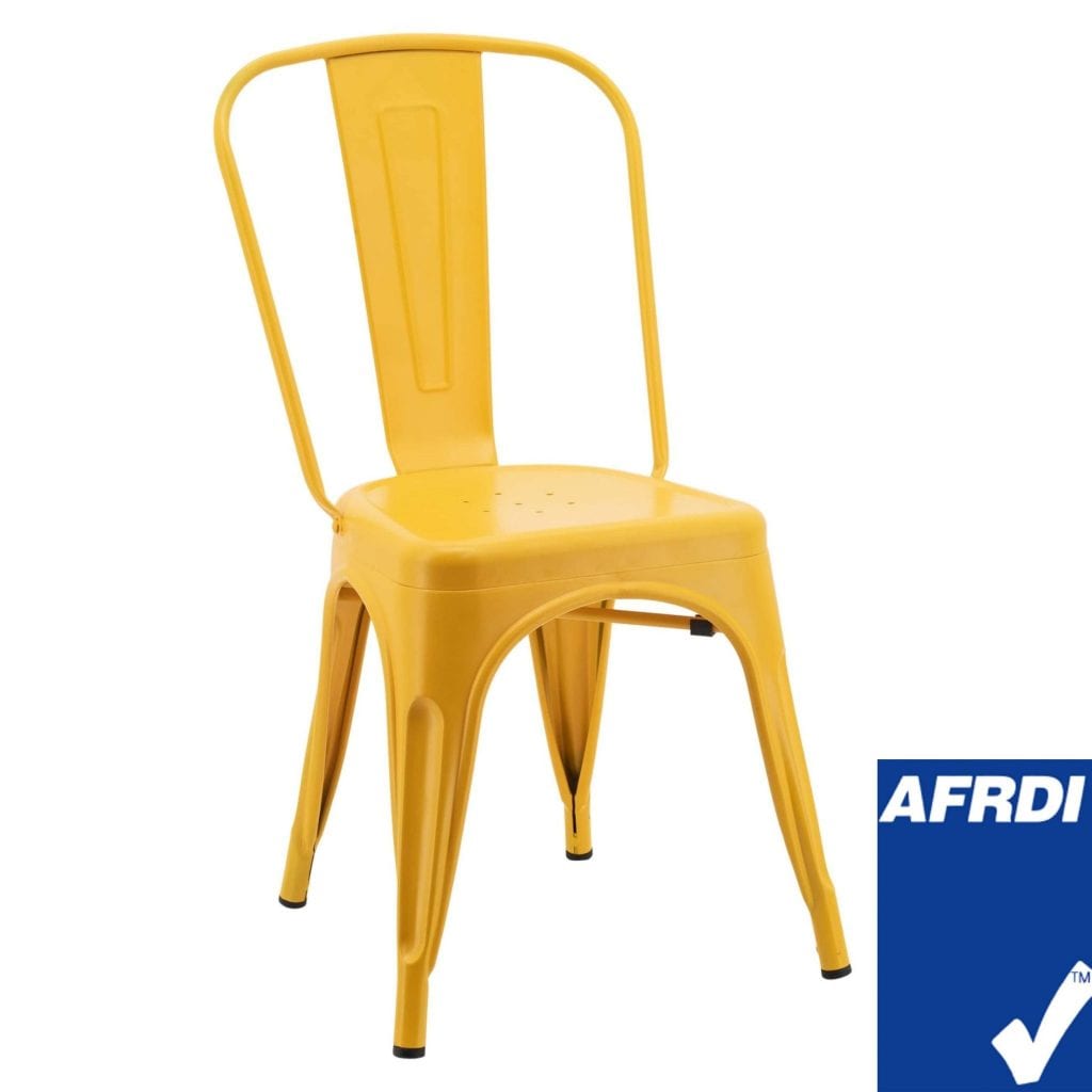 Replica Tolix Chair in Matte Yellow