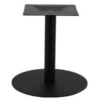 Circular Steel Coffee Table Base in Matte Black with Round Pole