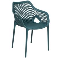 Envy Chair with Arms in Ocean Blue