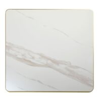 Balthasar White Marble Square 700mm Sintered Stone Table Top