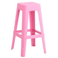 Tall Polypropylene Replica Tolix Stool in Pink