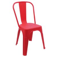 Polypropylene Replica Tolix Chair in Red