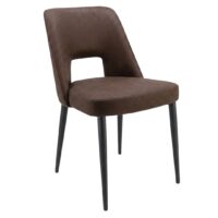 Hanover Chair in Chocolate with Black Legs