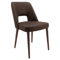 Hanover Chair in Chocolate with Walnut Legs